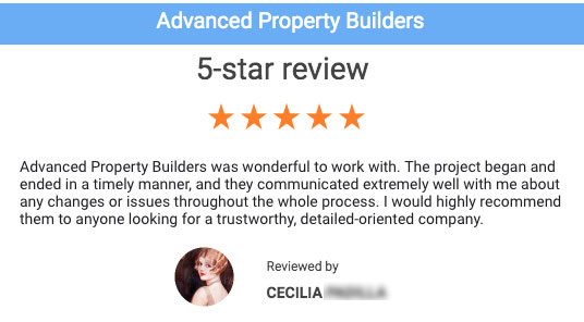 customer 5 star review